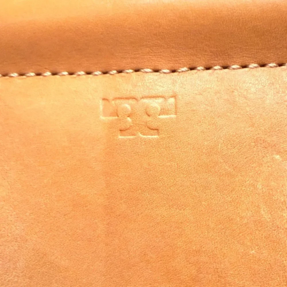 Tory Burch Tan and White Tote